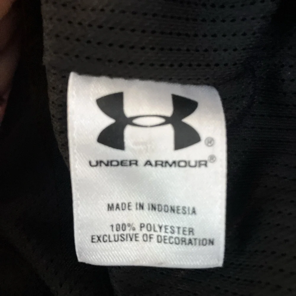 Under Armour Marines Semper Fi Jacket Mens Large Black HoodWindbreaker Zip Read